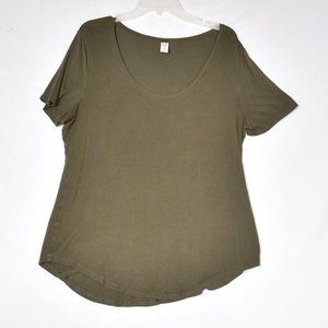 Old Navy Luxe Women's Blouse Olive Green  Size Medium